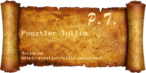 Posztler Tullia névjegykártya